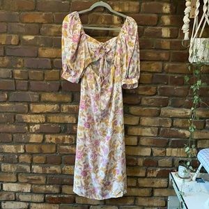 Topshop midi cutout dress size 2